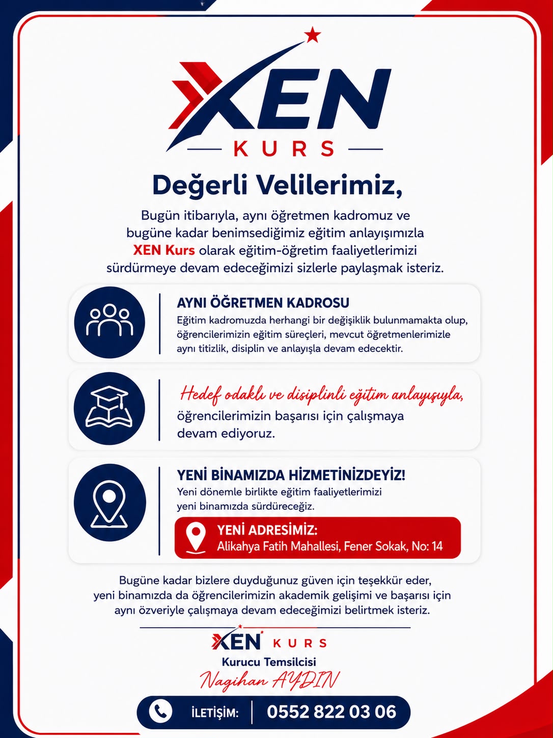 AYNI VİZYON, AYNI KADRO VE YENİ MEKAN